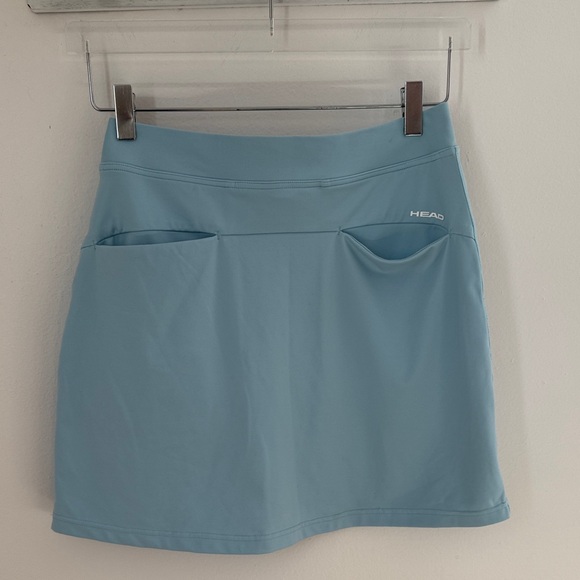 Head Golf Light Blue Athletic Mini Skirt with Stripes size small preppy - Picture 2 of 6